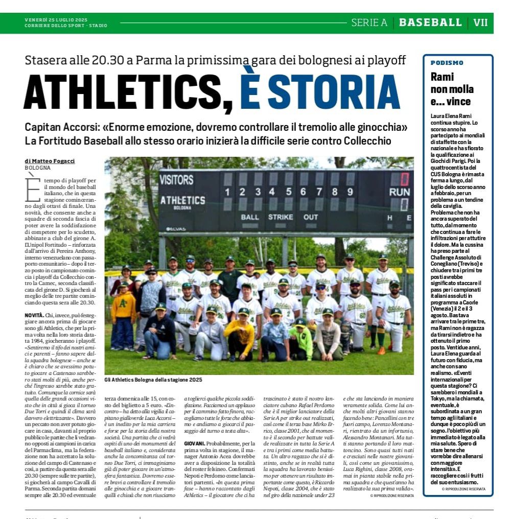 L'articolo di Stadio Corriere dello Sport del 29/07/25 scritto dal giornalista Matteo Fogacci