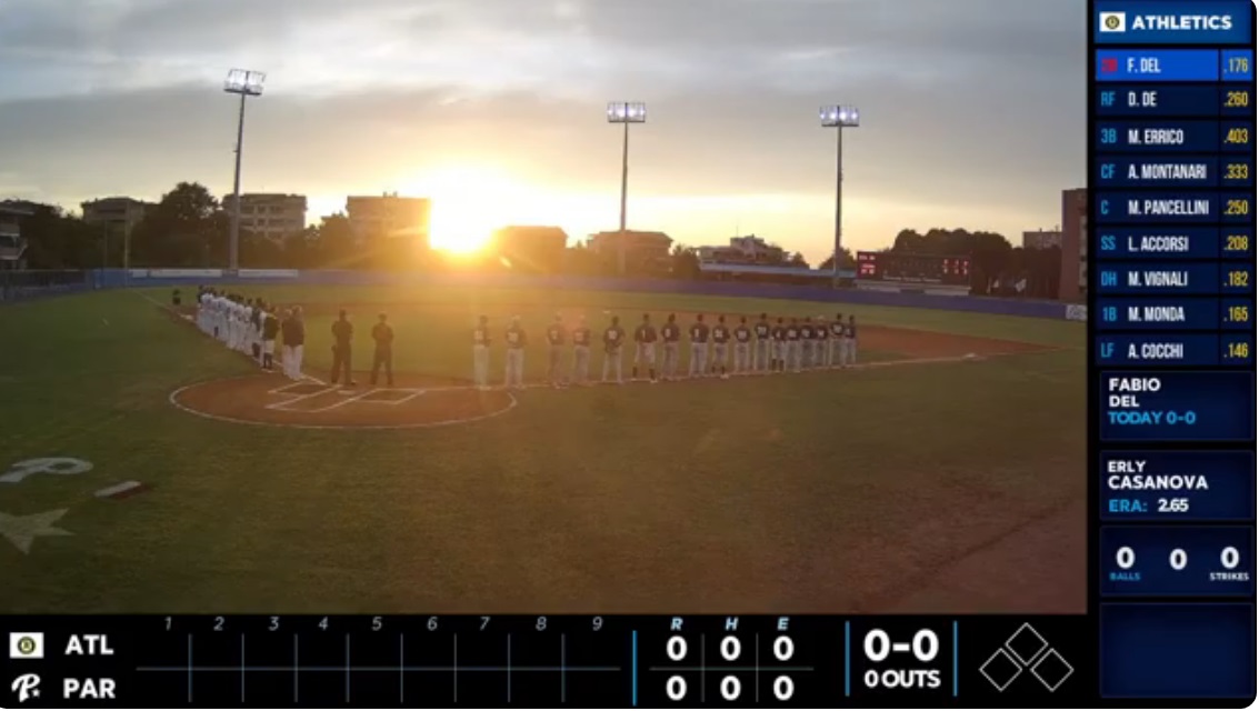 Gli ottavi fi finale dei playoff scudetto tra Parma ed Athletics Bologna trasmessi in diretta su Fibs Channel